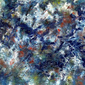 #1099 Willard Art, abstract oil painting