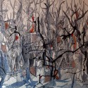 Into the Woods, #1234, Watercolor & Ink