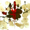 #1554,Bloody Finger, Watercolor,Willard Art,