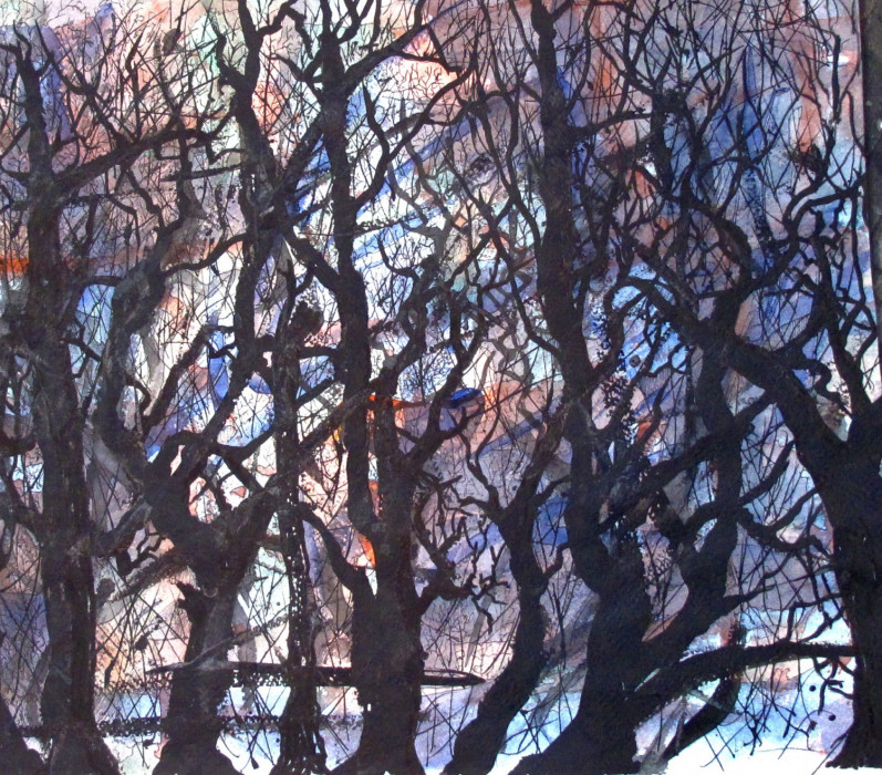 #1088 Watercolor trees