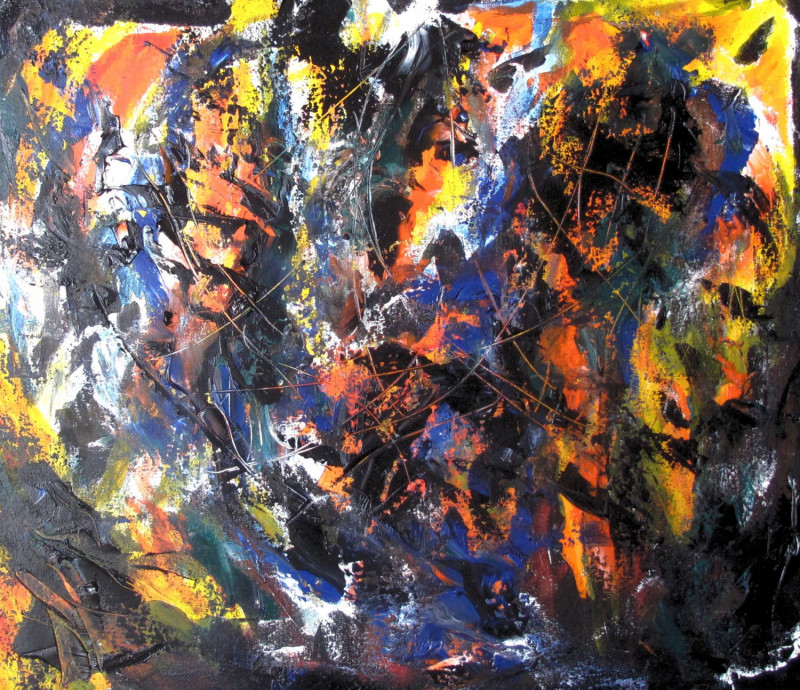 #1093 abstract oil painting by Willard