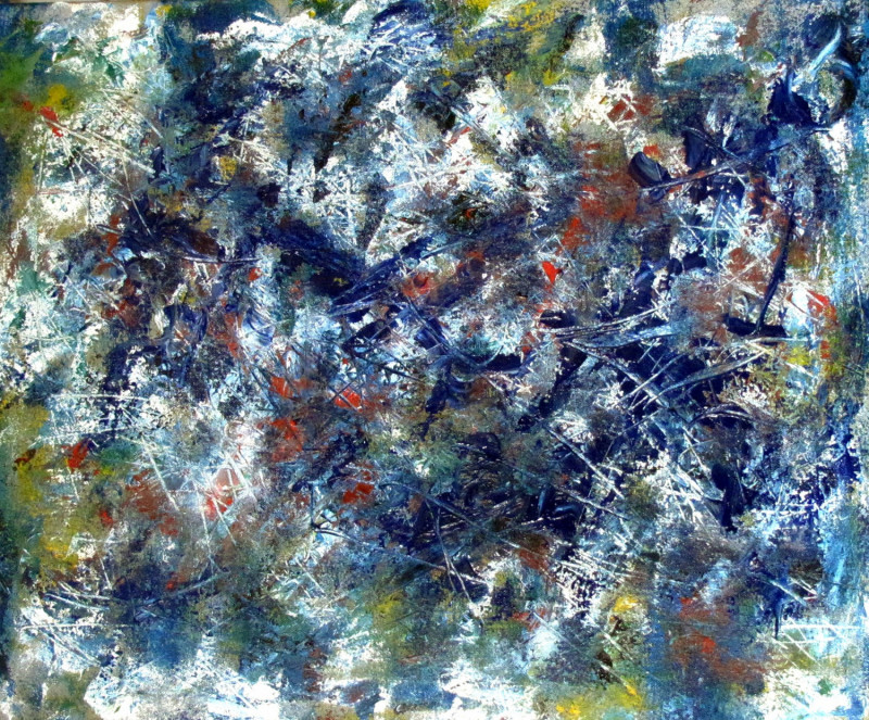 #1099 Willard Art, abstract oil painting