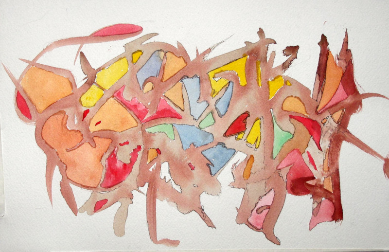 #1123 Watercolor, ink