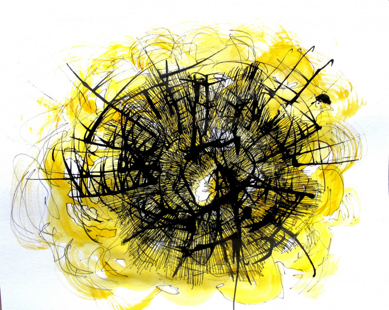 #1139 Scribble with Yellow