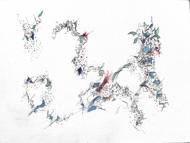 #1141 Pen & Ink, watercolor