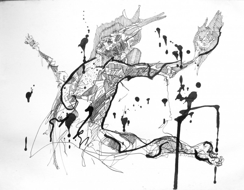 #1177 Pen & Ink, Drawing, Willard Art