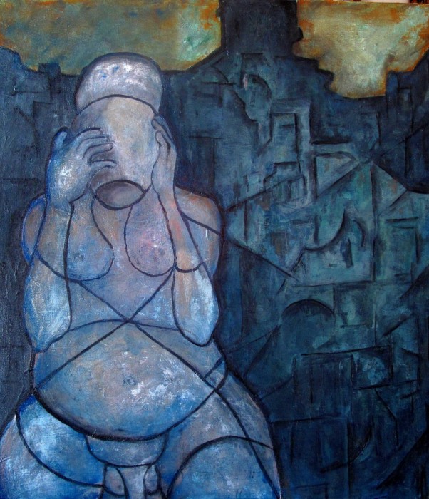 #1216 Oblivion, Oil on Canvas, Expressionist Painting