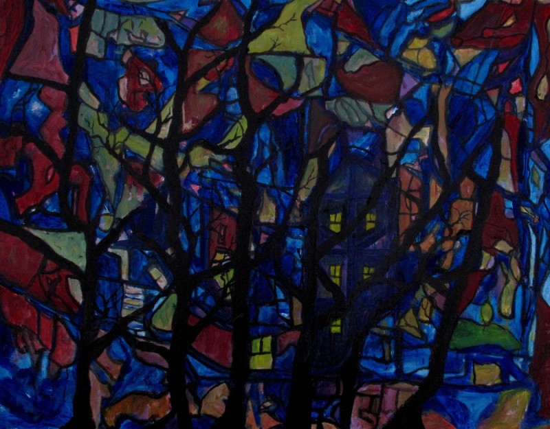 Abstract Woods, Oil on Canvase, $1268 Willard Art