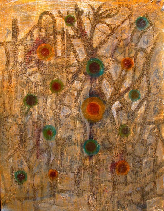 #1278 Strange Lights, Oil on Canvas