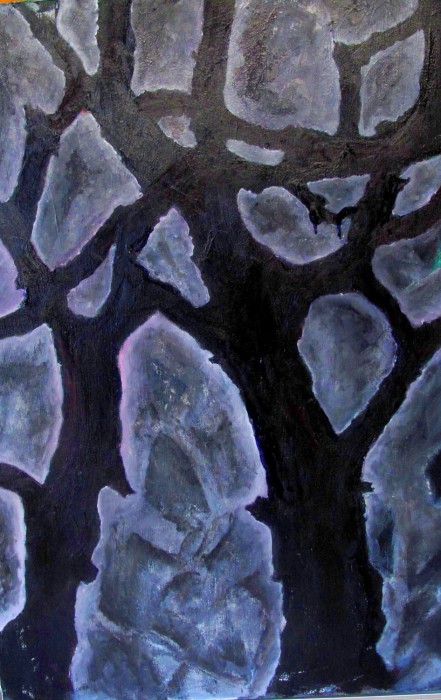 #1288 Winter Trees Oil on Canvas