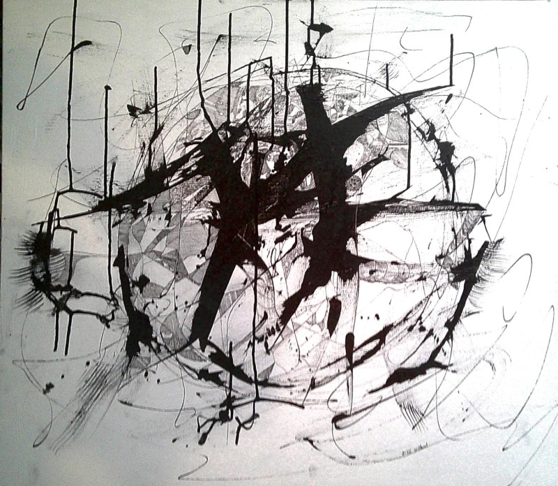 Acrylic, and Pen & Ink