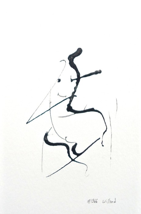 Goby Squiggle, WillardGobyArt, Pen & Ink, #1366