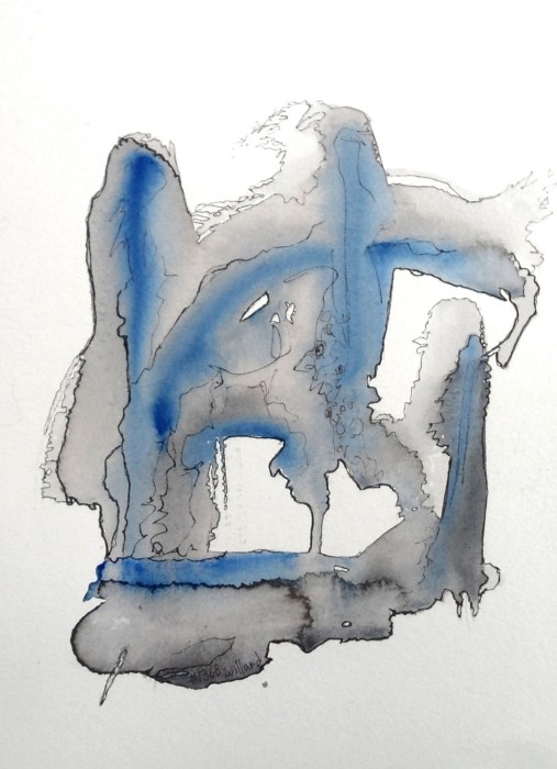 Watercolor, abstract watercolor, Willard Art #1338, Original Art for Sale