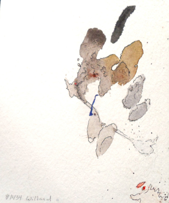 #1434, Miniature watercolor, Willard Art