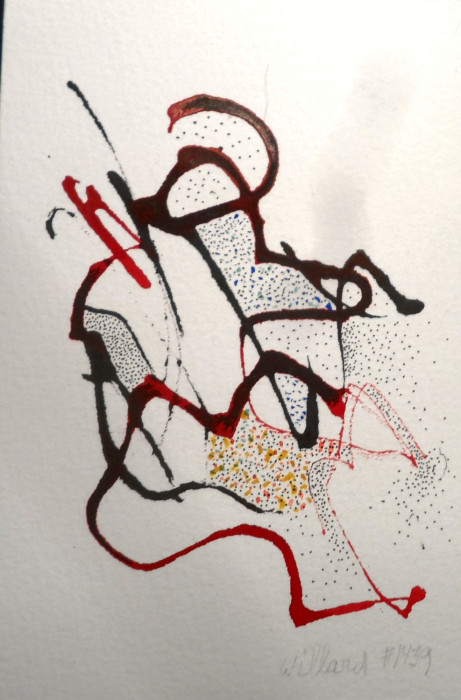 Pen and Ink, Watercolor, Miniture, Willard Art