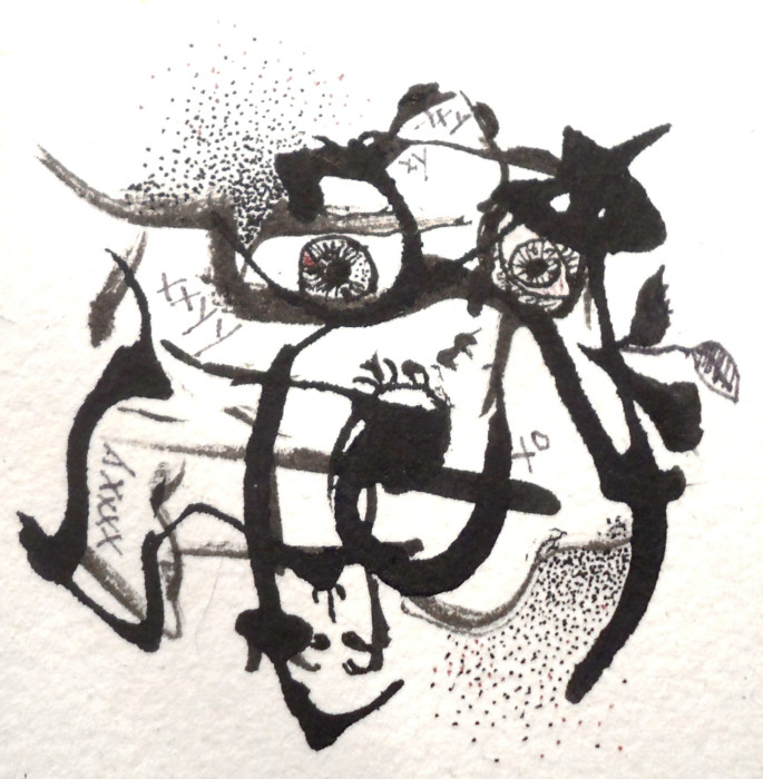 Willard Art,Pen&Ink,Mineature#1460