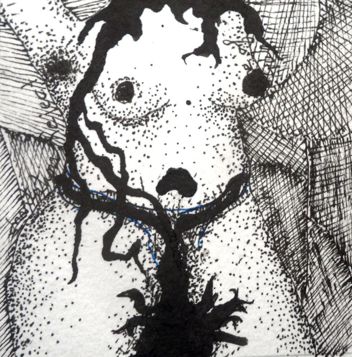 #1472 Torso, Willard Art, Pen & Ink