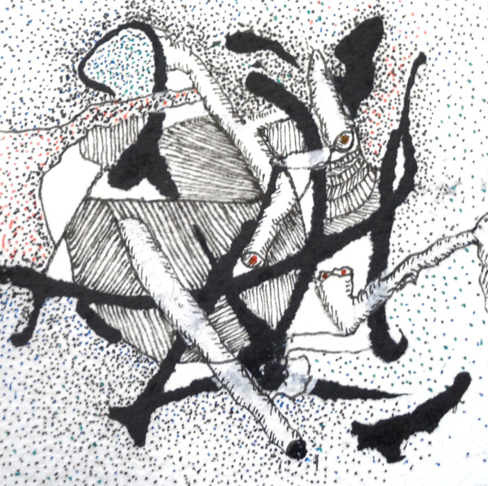 #1484, Pen&Ink, Mineature, Willard Art