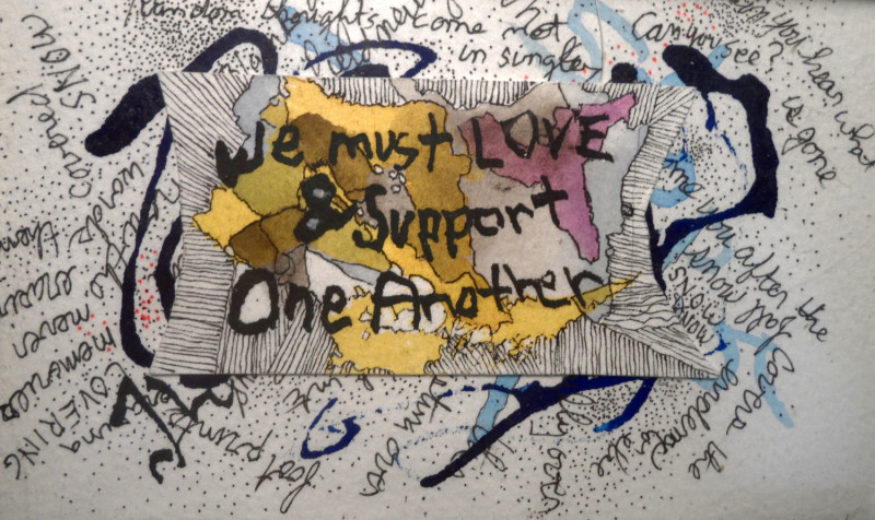 We Must Love and Support One Another, #1491, Miniature. Willard Art