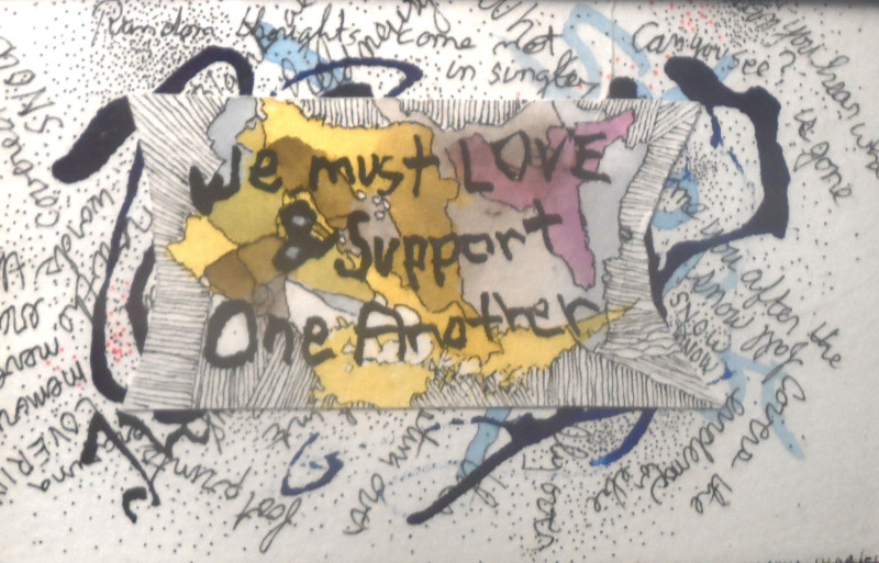 #1513Asata,Mineature,Watercolor & ink,willard art