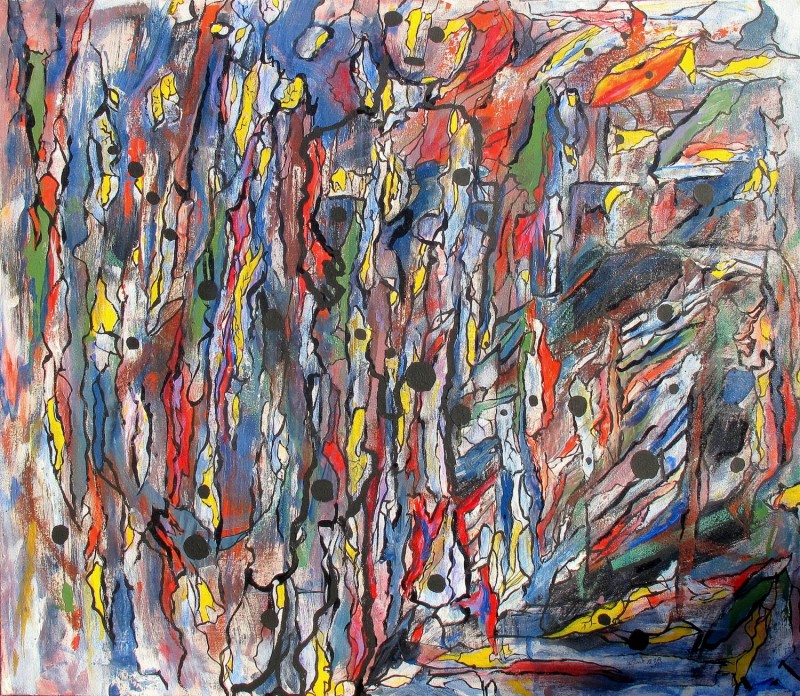 #319 Abstract acrylic painting. 