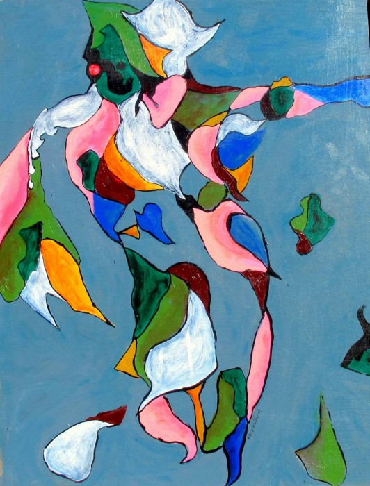 #807 abstract acrylic, DANCE!