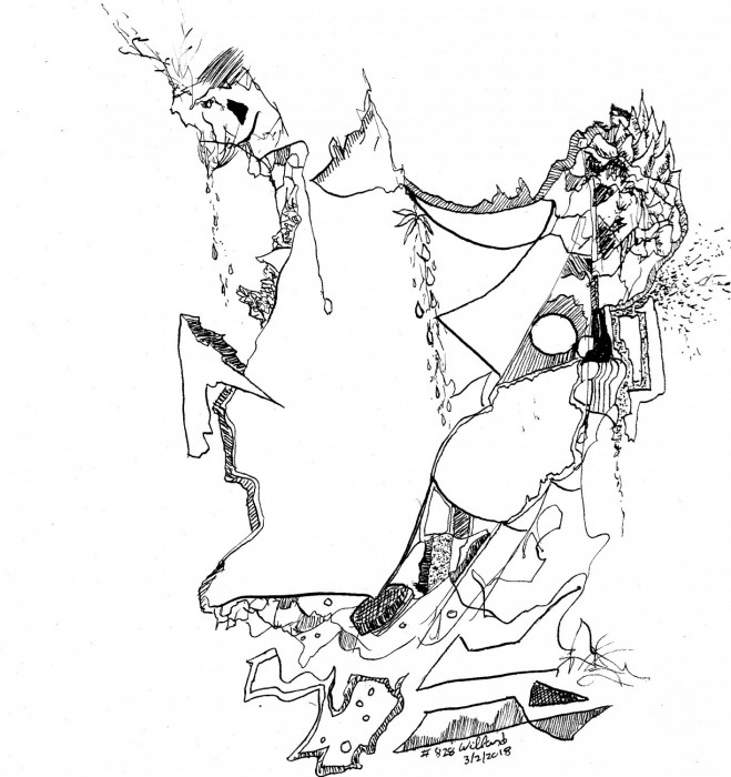 #828 pen & ink drawing